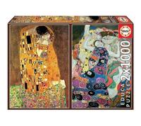 Puzzle - Tableaux de Gustave Klimt - Le baiser - Les vierges - 2x1000 pièces - D