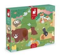 Janod Puzzle tactile Forêt – 20 pièces, 7 texturées + 1 poster