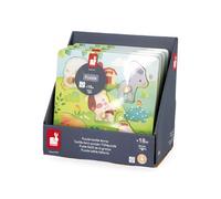 Puzzle tactile 5 pièces janod ferme