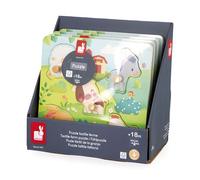 Janod - Puzzle tactile Ferme 5 pièces en bois, textures - Jeu d'éveil J07129