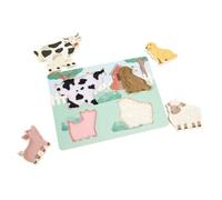 Puzzle tactile en bois- La ferme
