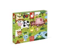 Janod Puzzle tactile Ferme – 20 pièces – Dès 2 ans