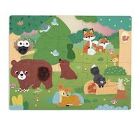 Janod Puzzle tactile Forêt – 20 pièces, 7 texturées + 1 poster