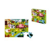 Janod Puzzle tactile Ferme – 20 pièces – Dès 2 ans