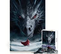 Puzzle Tairn et Andarna Quatrième Aile 1000 Pièces pour Adolescents Jeu de Réflexion Activité à la Maison Découpe Premium Cadeau de Père Noël 38x52cm