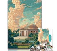 Puzzle Taj Mahal 1000 pièces pour Adultes, Jeu Stimulant et Familial, idéal comme Cadeau pour Toute la Famille (38x26cm)