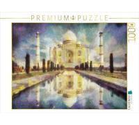 Puzzle · Taj Mahal à Agra, Inde | Une interprétation pointilliste du Taj Mahal · 1000 pièces · Format assemblé 64 × 48 cm · CALVENDO Puzzle