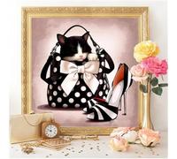 Puzzle Talons Hauts pour Femmes Chat pour Adultes 200 pièces, Artistique 31x31cm Puzzle de Bricolage pour Décoration de la Maison, Jeu éducatif Challenge Toy, Puzzles pour Adultes Enfants