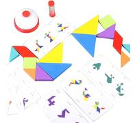 Puzzle Tangram - Blocs De Puzzle En Bois | Puzzle En Bois | Puzzle Éducatif | Jigsaw De Voyage | Brain Teaser Logic STEM Educational Games For Classroom Party Times For Kids