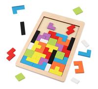Puzzle Tangram en tilleul naturel, jeu de construction en bois pour développer les capacités cognitives des enfants, jeux d'intelligence aux formes