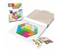 Puzzle Tangram, Jouet éducatif Montessori, Casse-Tête Cérébral Puzzle, Hexagonal Casse Tete IQ, Mini Jeu de Voyage - 60 défis,Jouet Éducatif Créatif pour Enfants