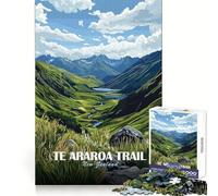 Puzzle Te Araroa Trail Nouvelle-Zélande pour Adultes, 1000 pièces, pour stimuler l'esprit, Plaisir Facile, Assemblage précis, Cadeau de Noël idéal (50x75cm)