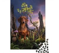 Puzzle Teckel 1000 Pièces pour Adultes Et Enfants, Défi Stimulant Et Anti-Stress, Puzzles Bois Mort, DéCoration, Cadeau Enfant 70x50cm/1000pcs