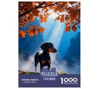 Puzzle Teckel 1000 Pièces pour Adultes Et Enfants, Jeu D'Intelligence, Puzzle Arbre Automne Vallée, Décoration Intérieure, Cadeau Famille 38x26cm/1000pcs