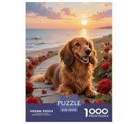 Puzzle Teckel 1000 Pièces pour Adultes Et Enfants, Jeu Éducatif, Casse-tête Côte au Sunset, DéCoration, Cadeau Anniversaire 70x50cm/1000pcs