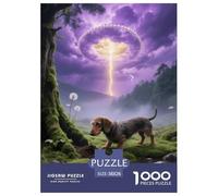 Puzzle Teckel 1000 Pièces pour Adultes Et Enfants, Jeu Ludique Et Instructif, Puzzles Chien Nuage Arc-en-Ciel, DéCoration, Cadeau Anniversaire 38x26cm/1000pcs