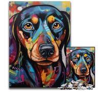 Puzzle Teckel 1000 pièces, Puzzle Difficile pour Adultes et Adolescents, soirée de Jeux en Famille, idée Cadeau stimulante pour Le Cerveau 50x75cm / 19,68x29,52 Pouces