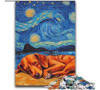 Puzzle Teckel Ciel Nocturne 2000 Pièces pour Adultes et Adolescents, Jouet Éducatif, Jeux Familiaux Amusants, Décoration Intérieure Unique (70x100cm)