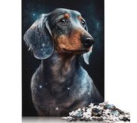 Puzzle Teckel Galaxie coloré pour Adultes, 500 pièces, Puzzle en Bois Stimulant, pour Toute la Famille, 500 pièces (52 x 38 cm)
