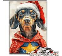 Puzzle Teckel héros pour Adultes, 1000 pièces, Difficile, Jeu éducatif, défi, Cadeau d'anniversaire, décoration Murale (26x38cm)