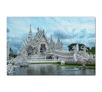 Puzzle Temple Blanc de Thaïlande Chiang Rai pour Adultes 200 pièces Cadeau Souvenir de Voyage 35 x 25 cm