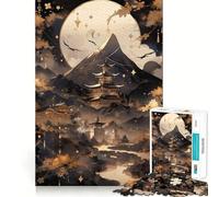 Puzzle Temple de la Lune 1000 pièces pour Adultes Jeu Intelligent et ludique d'intérieur Découpe précise 38x52cm