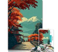 Puzzle Temple de Style Japonais 1000 pièces pour Adultes, Jeu Familial Anti-Stress, défi Difficile, Superbes Cadeaux et Jouets (75x50cm)