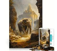 Puzzle Temple Guardian 1000 pièces pour Adolescents Stimule la mémoire Amusant et Relaxant Bords précis Cadeau attentionné 38x26cm