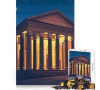 Puzzle Temple Romain de Nuit pour Adolescents,1000 pièces,Stimulation cérébrale,détente,évasion,Assemblage Solide,élégant,Cadeau de Noël (50x75cm)
