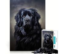 Puzzle Terre-Neuve 1000 pièces pour Adultes Jeu Intelligent et Anti-Stress Motif à Assembler Surprise chaleureuse (50x75cm)