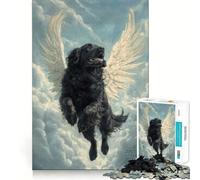 Puzzle Terre-Neuve avec Ailes d'ange, 1000 pièces, pour Adolescents, Jouet de réflexion Anti-Stress, Bords précis, (38x52cm)