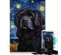 Puzzle Terre-Neuve étoilé 1000 pièces pour Adultes Jeu Intelligent et Anti-Stress Motif à Assembler Surprise chaleureuse (50x75cm)