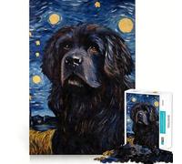 Puzzle Terre-Neuve étoilé de 1000 pièces pour Adolescents, Jeu d'entraînement cérébral, activité à Domicile, Art à Assembler, Cadeau Exquis (38x52cm)