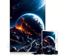 Puzzle Terrestre Collision 1000 pièces pour Adolescents, Jeu de logique et de Sens, Divertissement paisible, Bords Lisses, Cadeau créatif 50x75cm