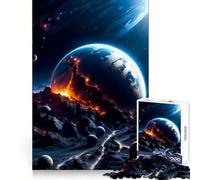Puzzle Terrestre Collision 1000 pièces pour Adolescents, Jeu de logique Solide, activité à la Maison, Bords Transparents, Cadeau précieux 38x52cm