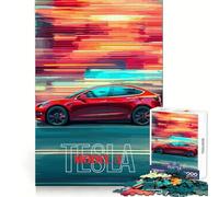 Puzzle Tesla Model Speed pour Adultes, 1000 pièces, Jouet de logique Pure, Moment de détente, découpe Nette, 50x75cm