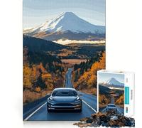 Puzzle Tesla sur Route de Montagne 1000 pièces pour Adultes Jeu de réflexion et de détente Découpe Parfaite Cadeau mémorable 50x75cm