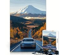 Puzzle Tesla sur Route de Montagne pour Adolescents, 1000 pièces, Jouet Pure Logic, Silencieux, Calme, aux Contours Nets, décoration Murale 38x52cm