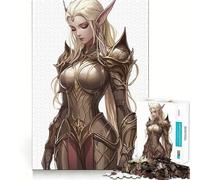 Puzzle Tessia Eralith en Armure, 1000 pièces, pour Adolescents, Jeu de logique Solide, activité à la Maison, Bords Transparents, Cadeau précieux 38x52cm