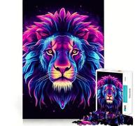 Puzzle Tête de Lion Rouge 1000 Pièces pour Adolescents Stimule la mémoire Détente et Amusement garantis Bords Lisses Liste de souhaits du Père Noël (38x52cm)