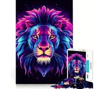 Puzzle Tête de Lion Rouge pour Adultes, 1000 Pièces, Casse-tête, Loisirs la Maison, Image Assembler, Cadeau d'anniversaire (50x75cm)