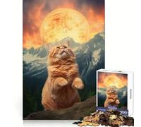 Puzzle Teton CatxPizza Sun 1000 pièces pour Adultes Stimule la mémoire Moment de détente Assemblage d'image Pièce d'art 50x75cm