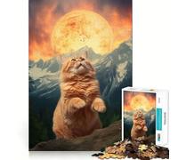 Puzzle Teton CatxPizza Sun 1000 pièces pour Adultes Stimule la mémoire Moment de détente Assemblage d'image Pièce d'art 50x75cm