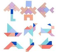 Puzzle Tetris en Bois Tangram Puzzle Cerveau Construction Teasers Jouets Blocks Jeu Jmpl131 G