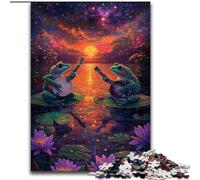 Puzzle The Frog Band at Sunset 1000 pièces pour Adultes et Adolescents, Cadeau d'anniversaire idéal pour Un Moment de détente, décoration Murale pour Les 14 Ans et Plus (26x38cm)