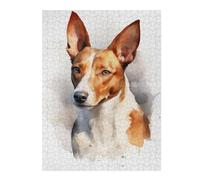 Puzzle Thématique Basenji Watercolor Dog pour Adultes, Format 500 PCS