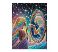 Puzzle Thématique Cosmic Mirror pour Adultes, 500 PCS | Puzzle pour passionné: zones de couleur distinctes pour faciliter le tri pendant le temps libre.