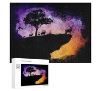 Puzzle Thématique Enchanted Forest Silhouettes pour Adultes, Format 500 PCS