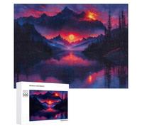 Puzzle Thématique Purple Bloodmoon World pour Adultes, Format 500 PCS