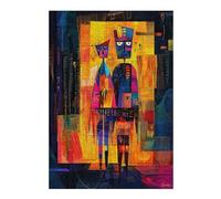 Puzzle Thématique The Arnolfini Portrait - Geometric Abstract Expressionism pour Adultes, 300 PCS